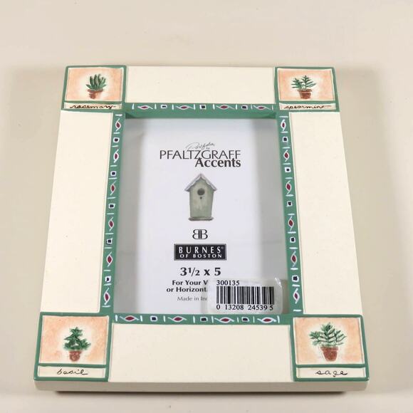 Pfaltzgraff Accents Picture Frame 3.5x5 - Naturewood  Herb Garden Nature Theme - Picture 10 of 11